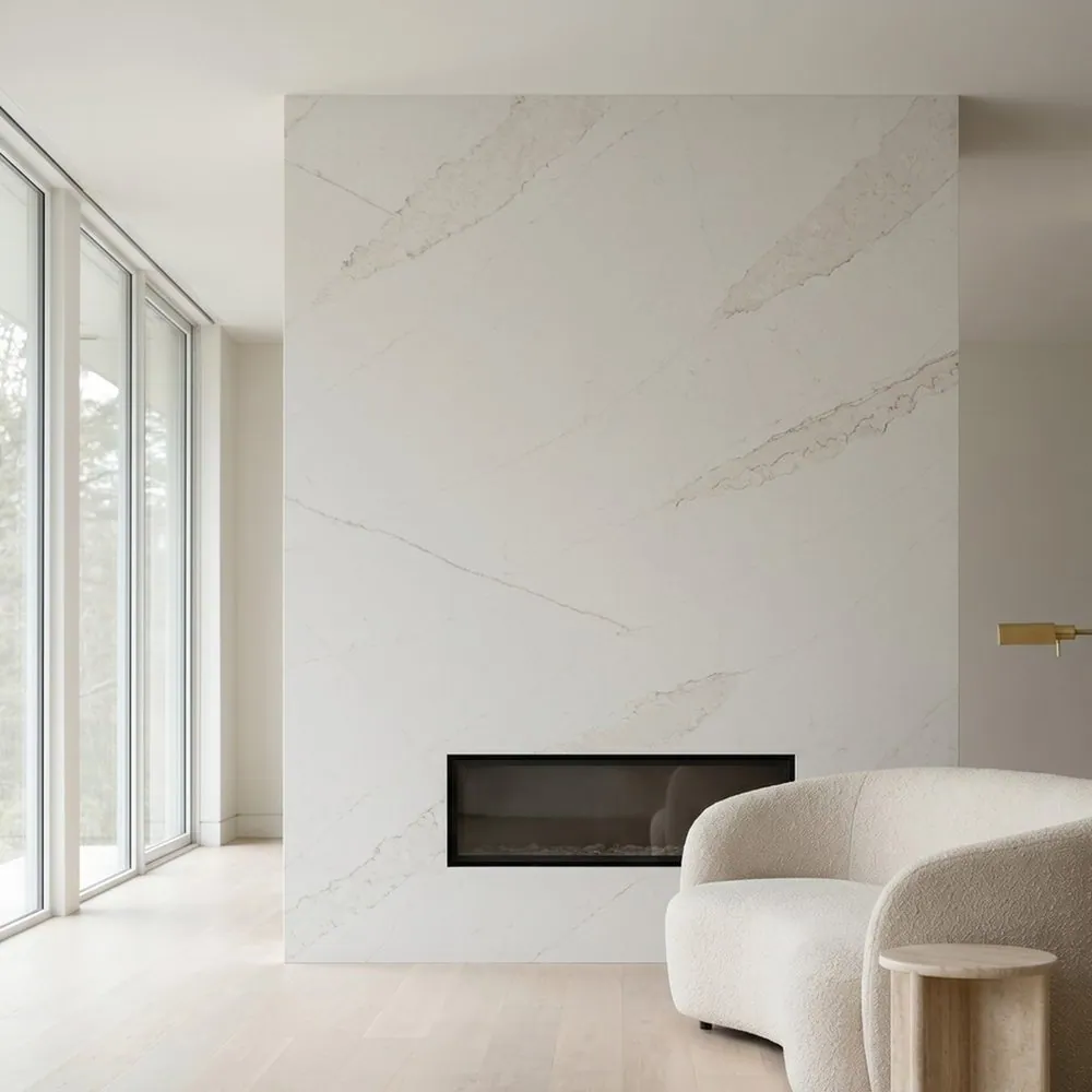 Calacatta Milano, Fireplace feature wall