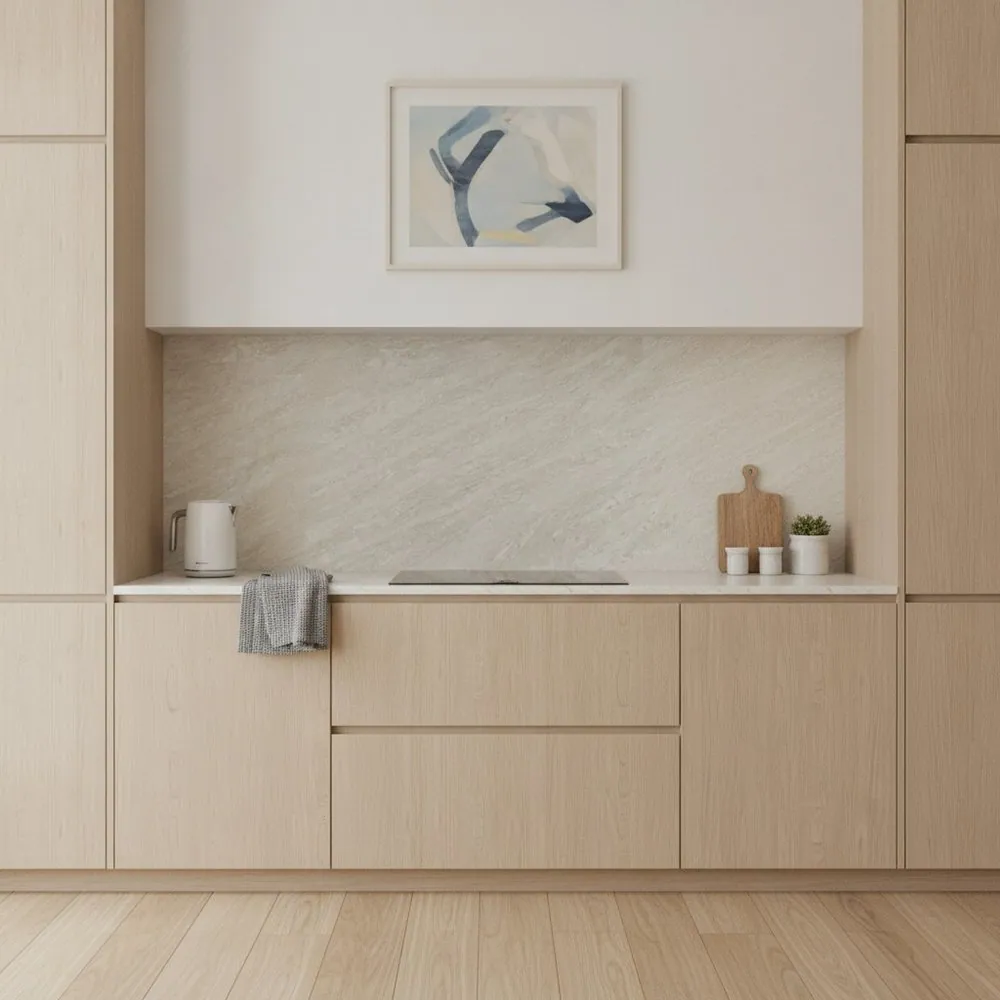 SUNEX quartz kitchen worktop and splashback