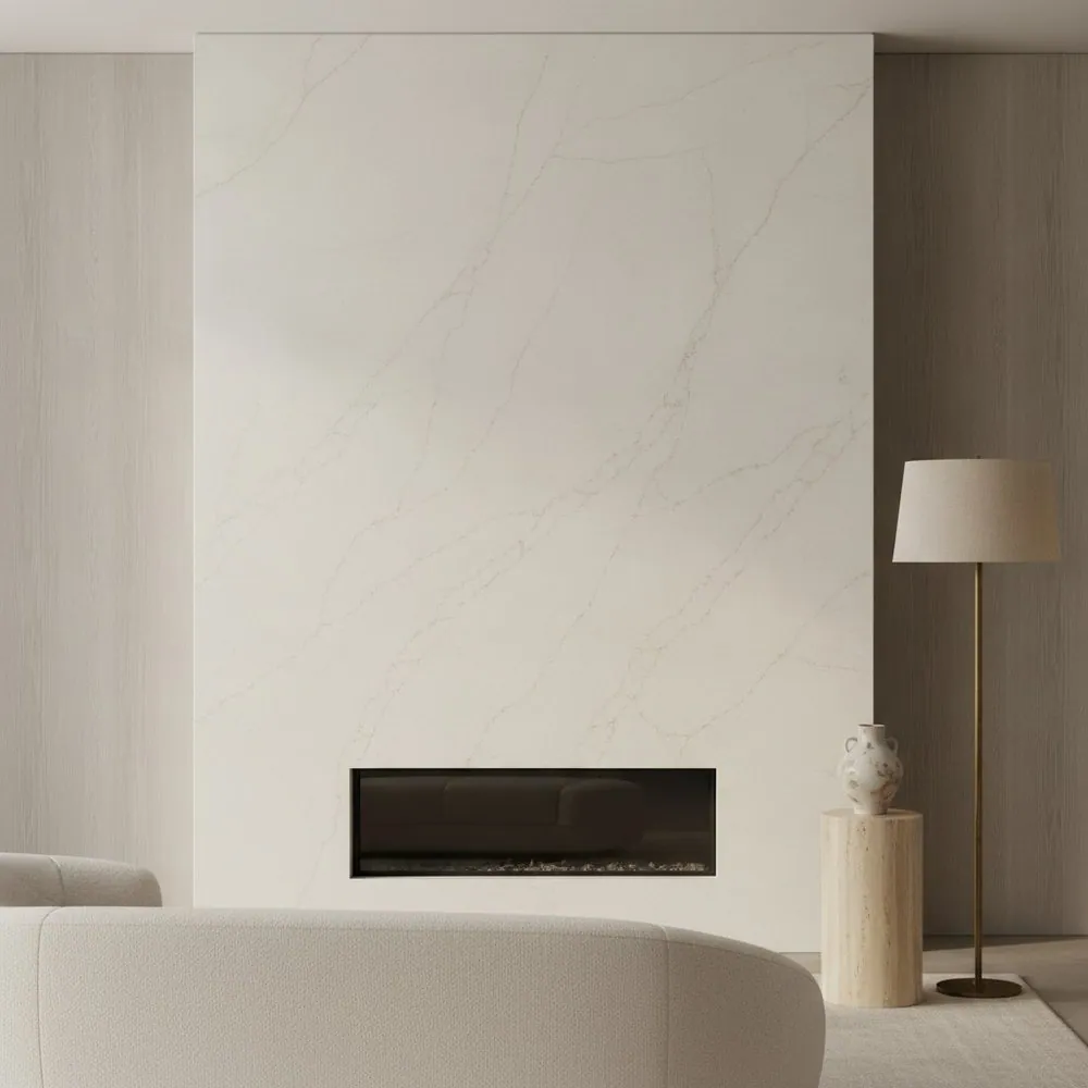 Statuario Aldan Extra, Fireplace feature wall