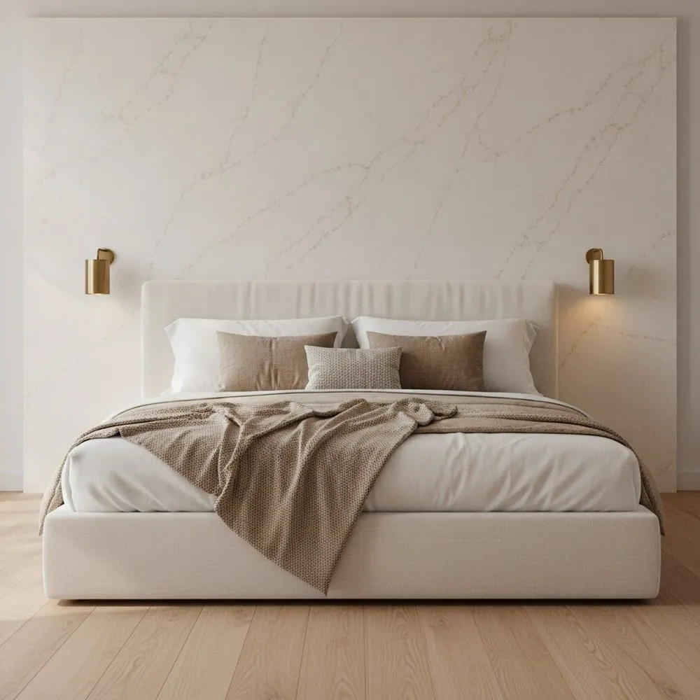 Statuario Aldan Extra, Bedroom feature wall