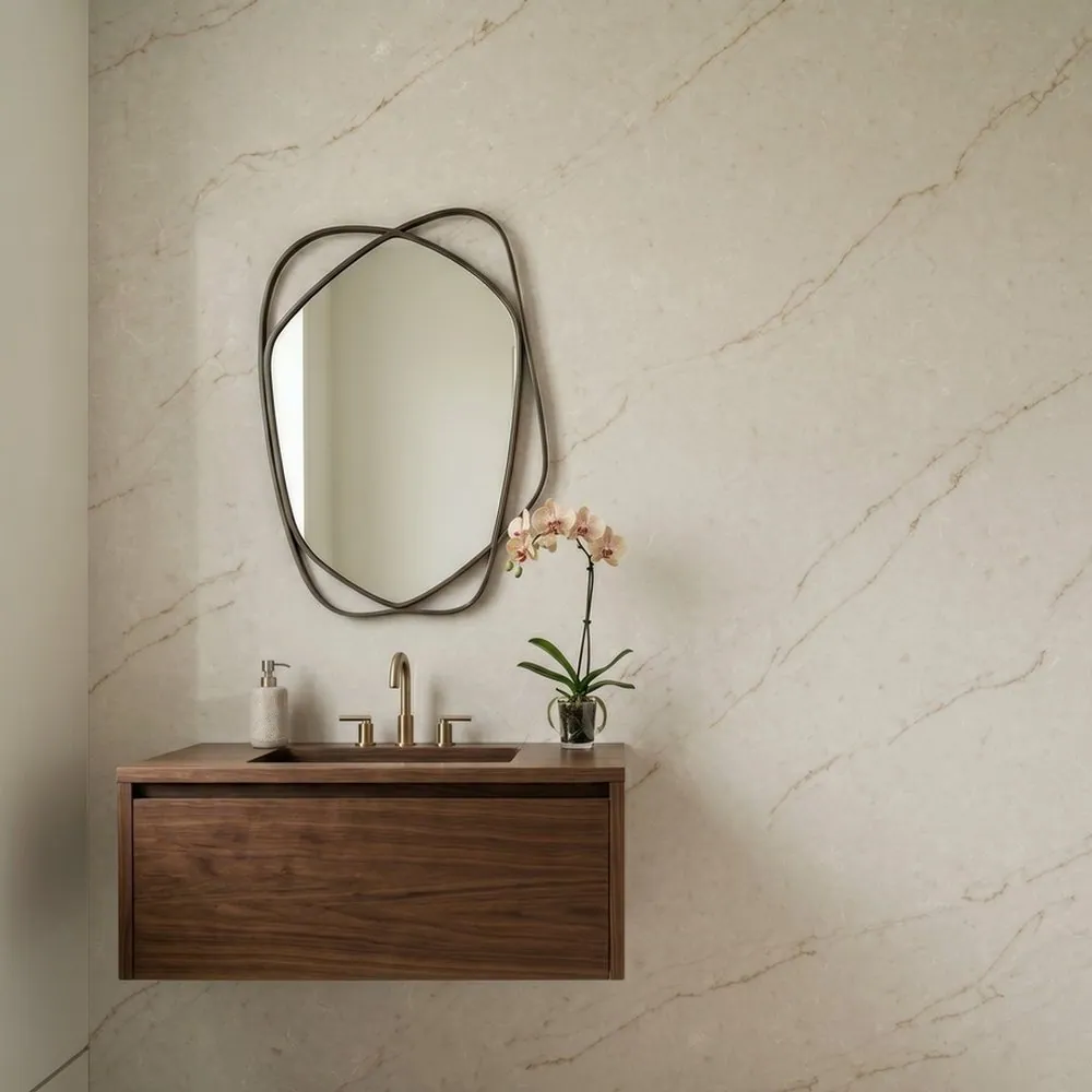 Amber Siena, Powder-room wall